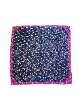 Vintage Square Scarf Wrap Shawl Sarong H&M Divided One Size Floral 47"×45"